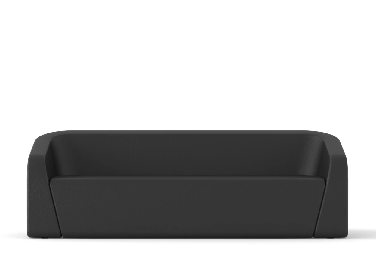 Caldor Üçlü Kanepe Siyah Ön